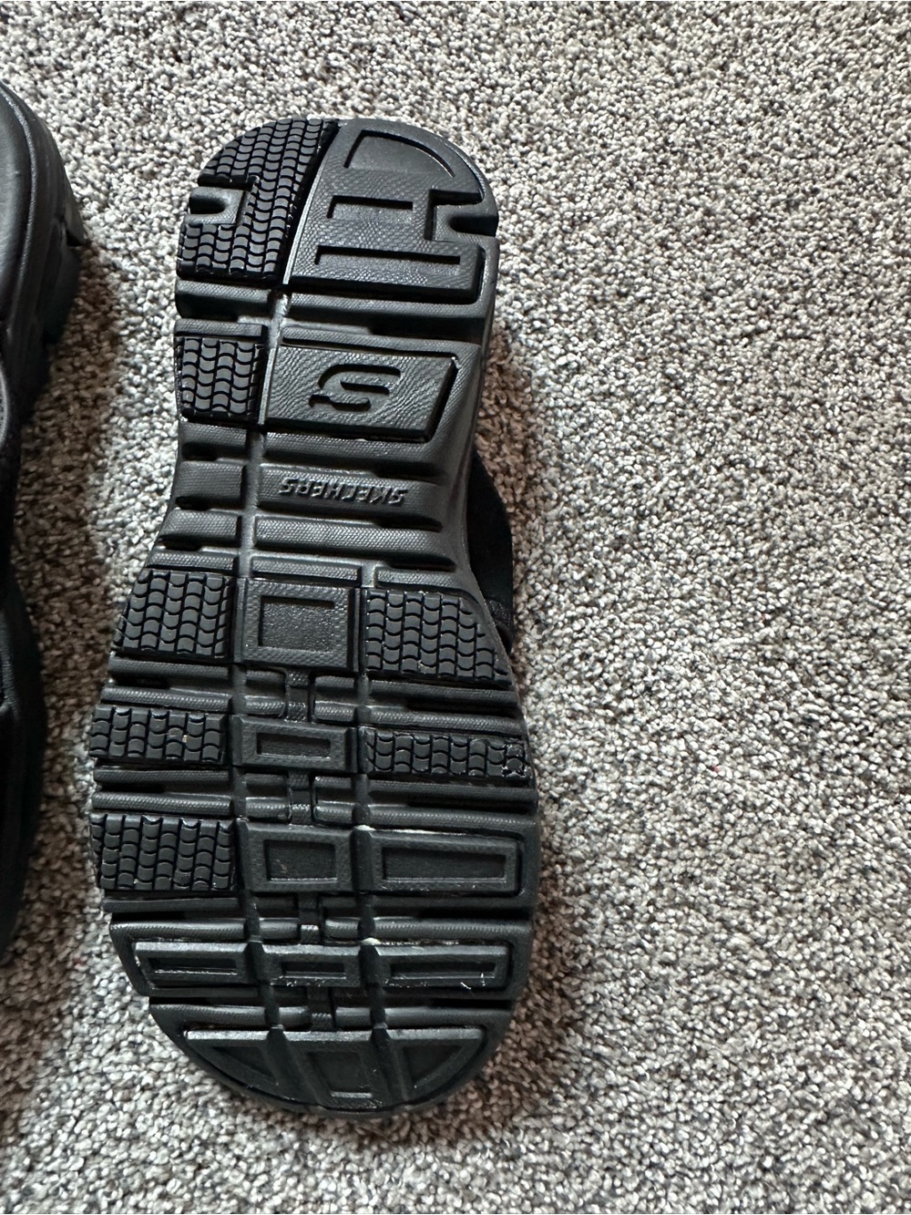 Skechers Black Slip-On Crisscross Sport Slides - Picture 2 of 4